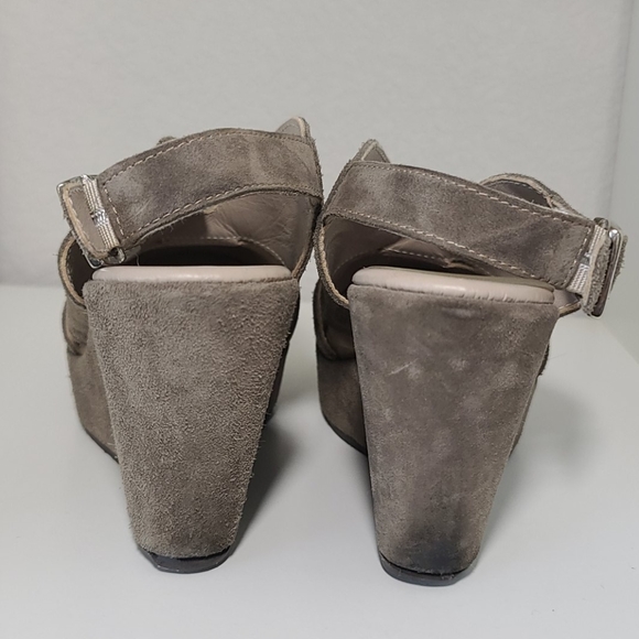 Cordani Leather wedges with strap and buckle - Picture 3 of 8